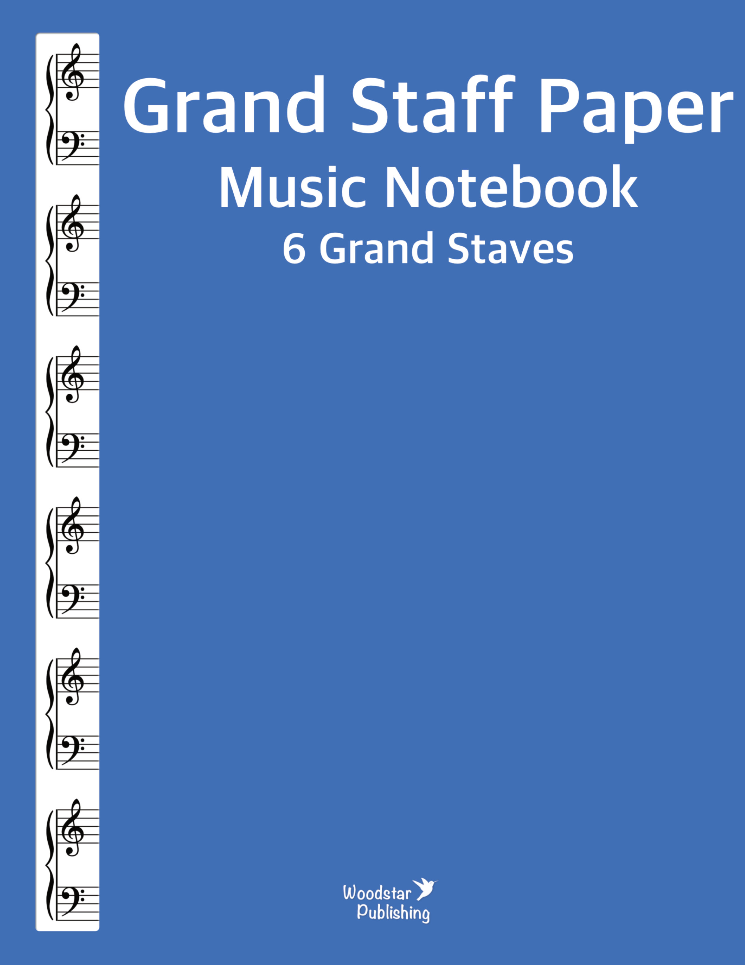 Grand Staff Music Notebook 6 Grand Staves