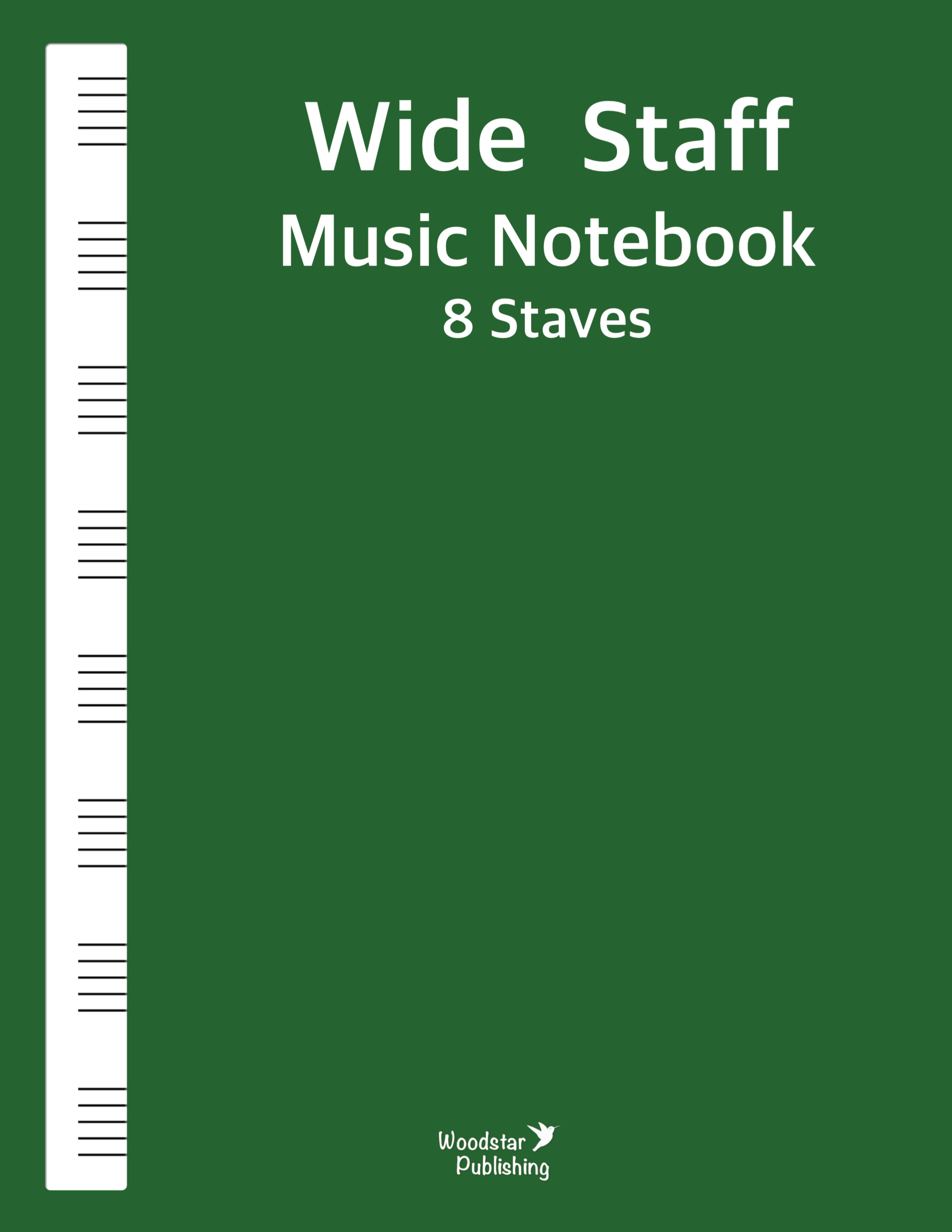 Wide Staff Music Notebook 8 Staves